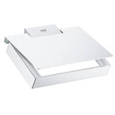 Grohe Selection Magnifying Mirror – 7x Magnification, Glass & Metal Bathroom Mirror With Hidden Fixing